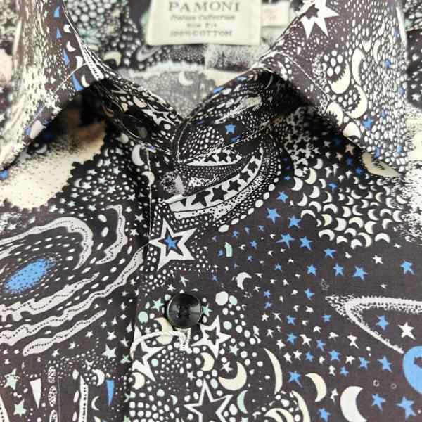 Black and White Floral Print Short Sleeves Shirt