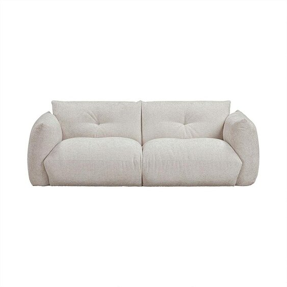Wyld Haus Camden Cosy Natural Upholstered 3 Seater Sofa