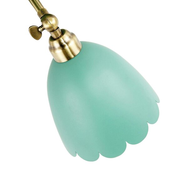 Happy Homewares Modern Pale Sage Green Ceiling Spotlight Fitting with Scalloped Shades