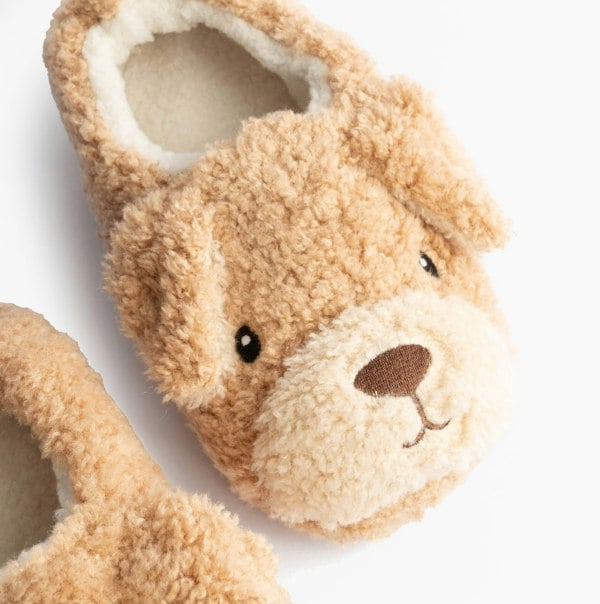 Totes Toasties NOVELTY DOG Full Back Slippers Womens Dog