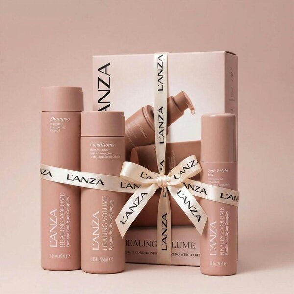 L'Anza Healing Volume Set - Shampoo, Conditioner + FREE Zero weight Gel