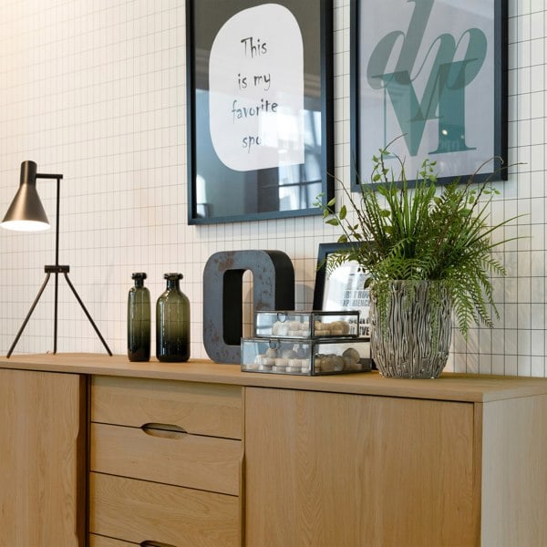 Furniture To Go Marte 2 Door 4 Drawers Sideboard in Oak