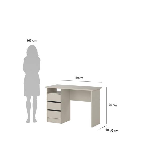 Furniture To Go Function Plus Desk 3 Drawers in Cashmere