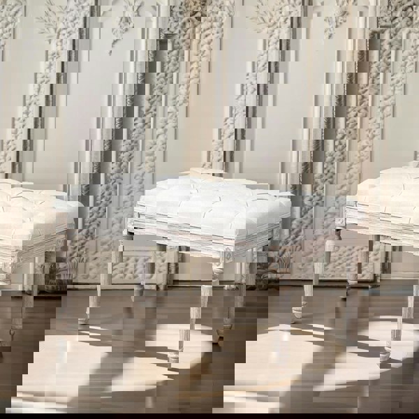 Rafaelo Mobilia Upholstered 80CM Wooden Bench Seat Beige