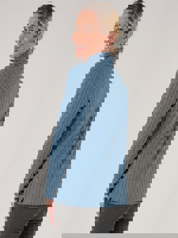 PennyPlain Cowl Neck Cuff Button Top - Stellar