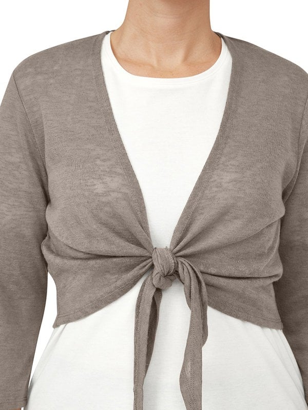 PennyPlain Shrug Tie Front - Sage