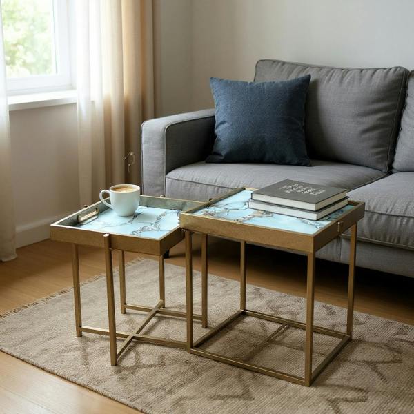 53/45CM SET 2 SQUARE TABLE