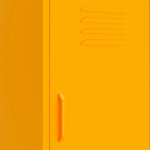 Berkfield Storage Cabinet Mustard Yellow 42.5x35x101.5 cm Steel