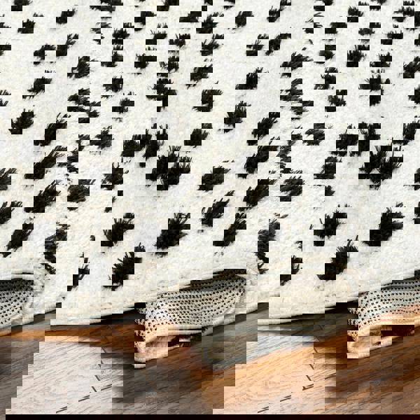 Livabliss Rodos-Modern Beige Black Soft Plush Pile Rug