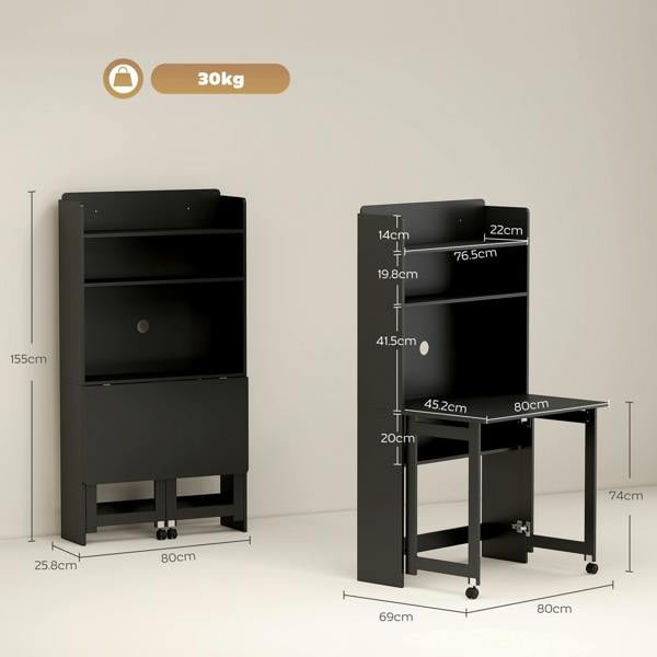 Desk with Shelves
