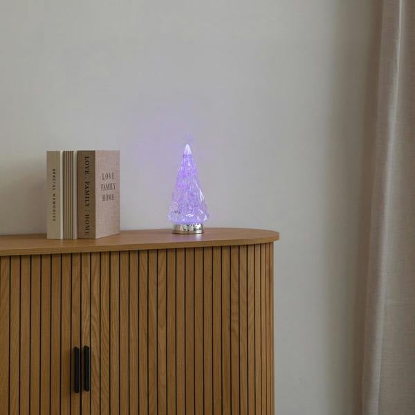 Samuel Alexander 28cm Dual Powered Christmas Tree Water Spinner with Colour Changing LEDs