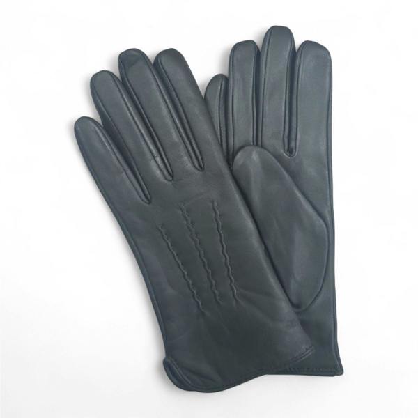 Infinity Leather Womens Italian Leather Winter Stitch Line Design Soft Wool Lining Gloves - L-GLV-301