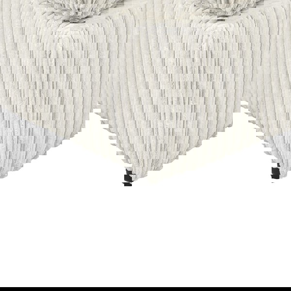 SQUAREBOXX Dylan Jumbo Cord Fabric Footstool in Cream