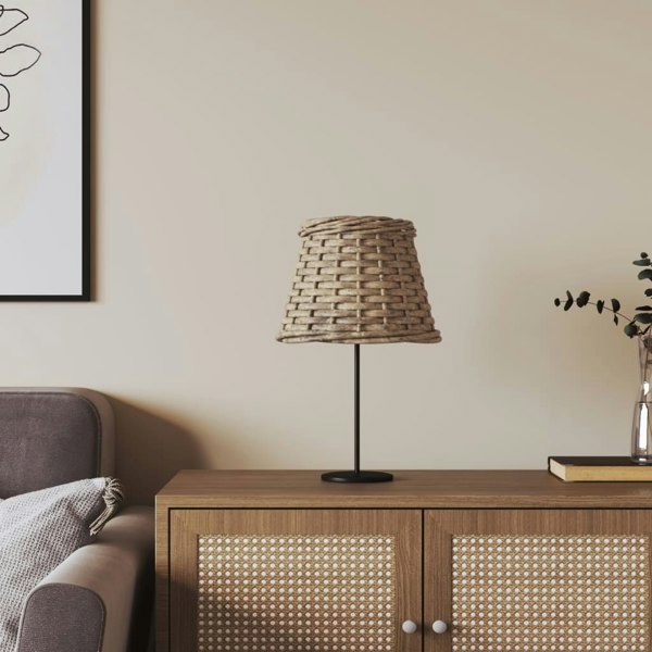 Berkfield Lamp Shade Brown �_�”�_15x12 cm Wicker
