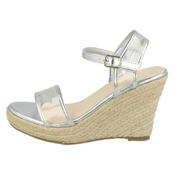 Savannah Ladies Savannah Transparent Strap Wedges