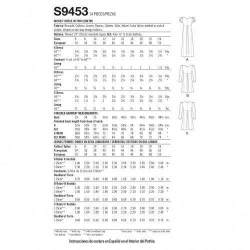 Simplicity Sewing Pattern 9453, Dresses for Women, H5 (6-8-10-12-14) - Intermediate