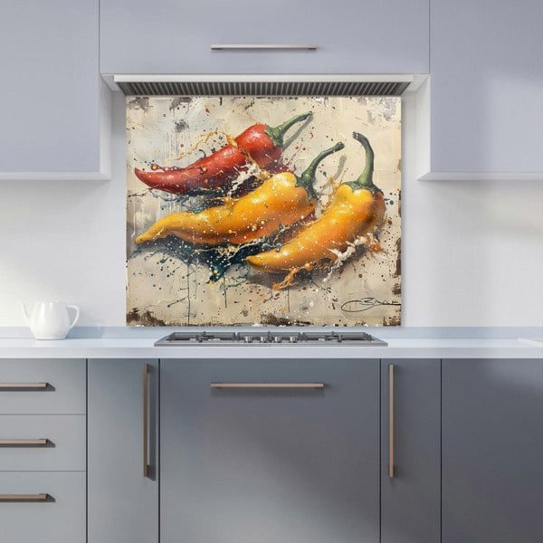 Warren Reed - Designer Vivid Burst: Pepper Splash Kitchen Splashback