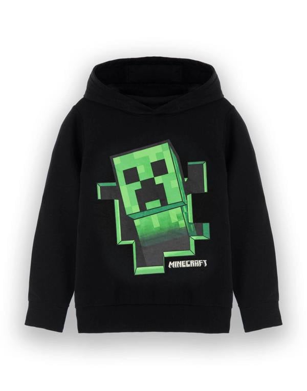 Vanilla Underground Minecraft Unisex Kids Black Creeper Hoodie