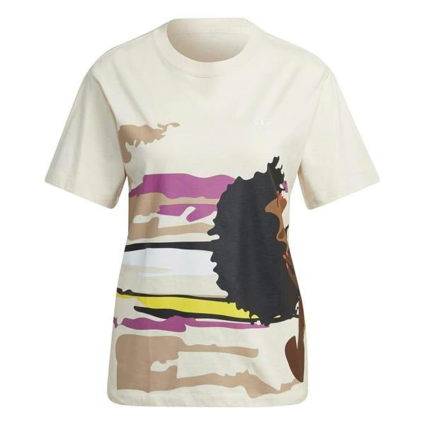 Adidas Unisex Adult Thebe Magugu Cotton T-Shirt - Natural - 