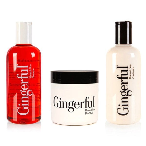 Gingerful Redhead Colour-Enhancing Henna & Rose Shampoo, Conditioner + Mask Bundle