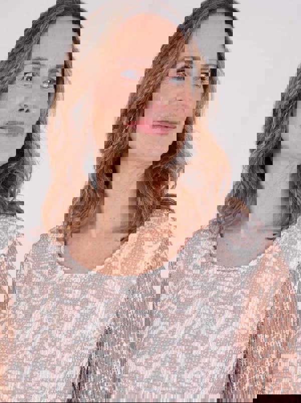 TIGI Embellished 2 Layer Mesh Top