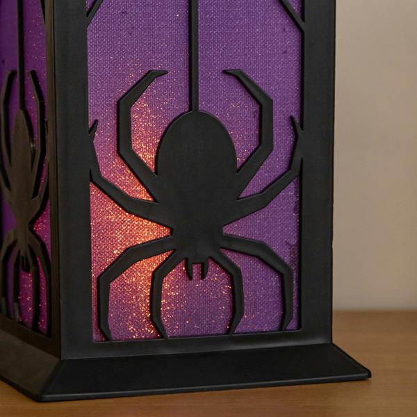 Samuel Alexander 32cm Battery Powered Light up Spider Halloween Lantern with LEDs