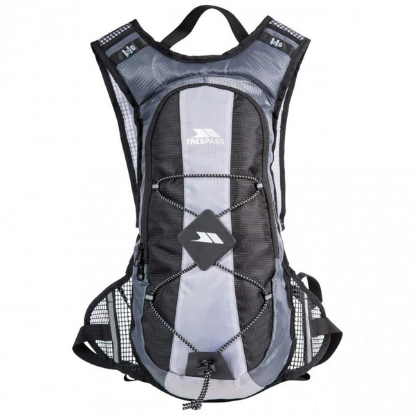 Trespass Mirror Hydration Backpack/Rucksack (15 Litres) With Water Resevoir (2 Litres) - Silver