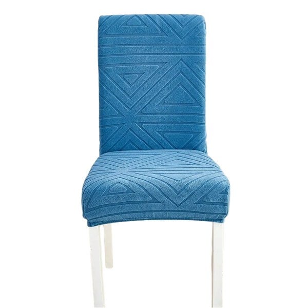 Anyseat Chair Cover Blue Triangular Design with Elastic Material for Dining Room Kitchen Wedding Hotel Banquet Restaurant
