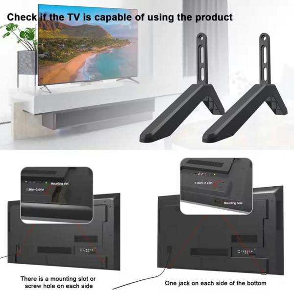Havendro Universal Table Top TV Stand Pedestal Base Mount Bracket for 32"-65" TV