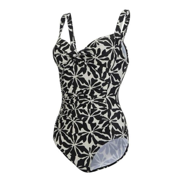 Regatta Womens/Ladies Sakari Abstract Floral Tummy Control One Piece Swimsuit - Beige - 