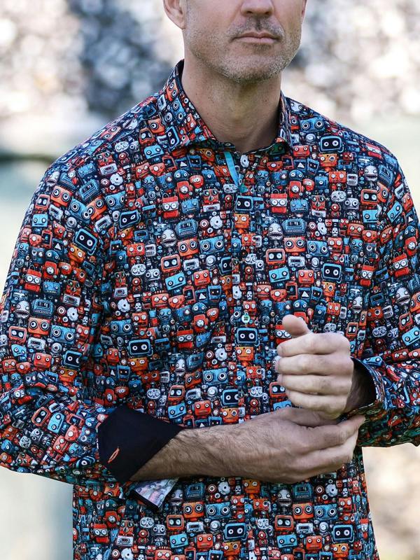 THE MECHANICAL MAYHEM PRINT SHIRT - Claudio Lugli Shirts