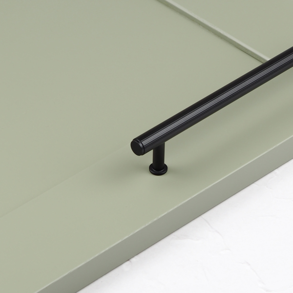 Handle & Home Matt Black Fluted Detailing Handles and Coordinating Knob