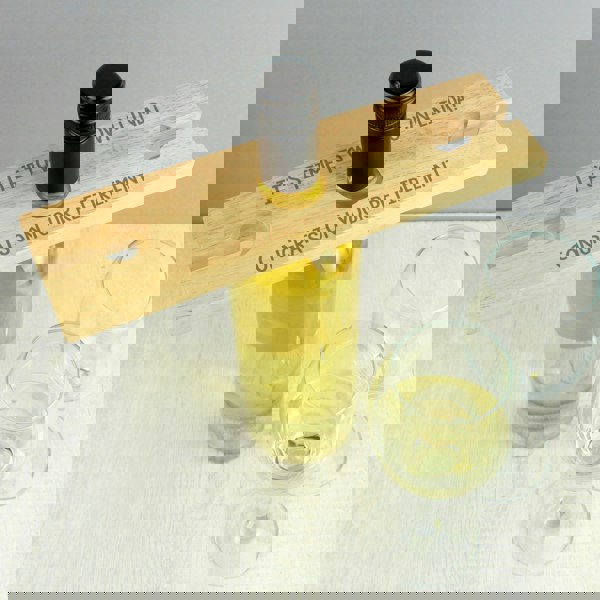 Personalised Memento Company Personalised Free Text Wine Glass & Bottle Holder