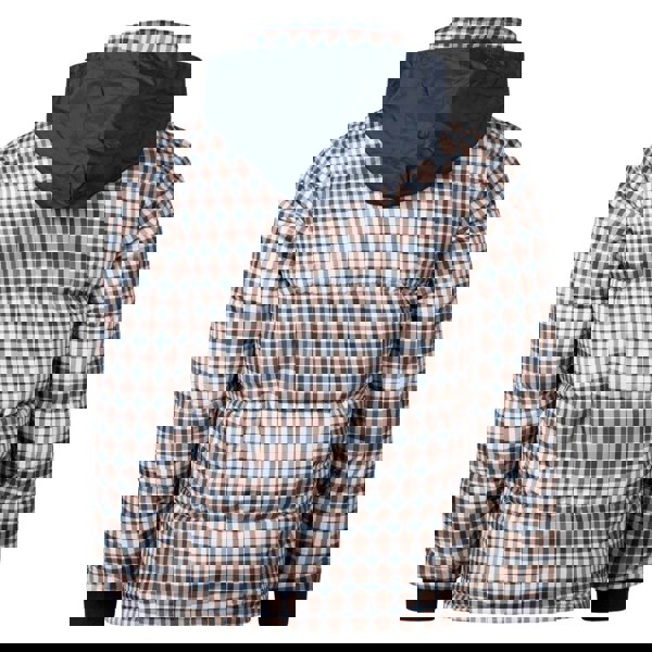 Aquascutum ACTIVE PUFFER JACKET CHECK FW23 JK010 28 Beige Check Jacket Mens S