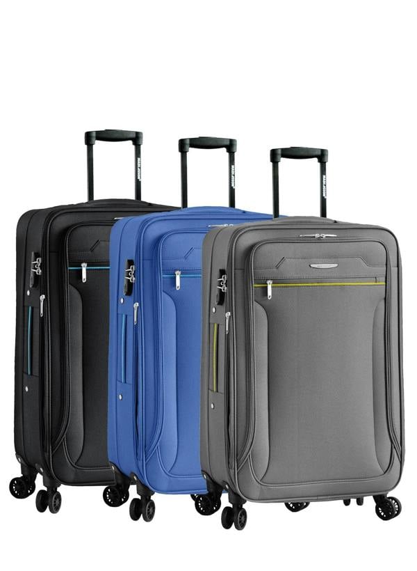 Snowball Lightweight Soft Cabin Suitcase 4 Wheel Luggage Travel