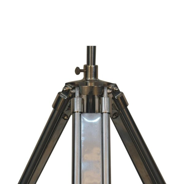 Wyld Haus Modena Chrome Tripod Lamp with Cream Shade
