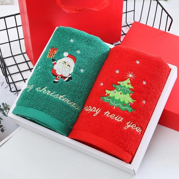 Obasyhig Christmas Cotton Towel Gift Set