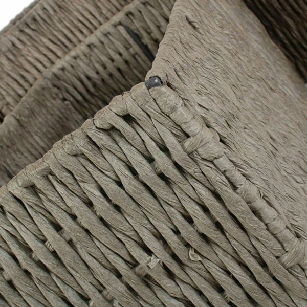 Grey Paper Rope Storage Basket