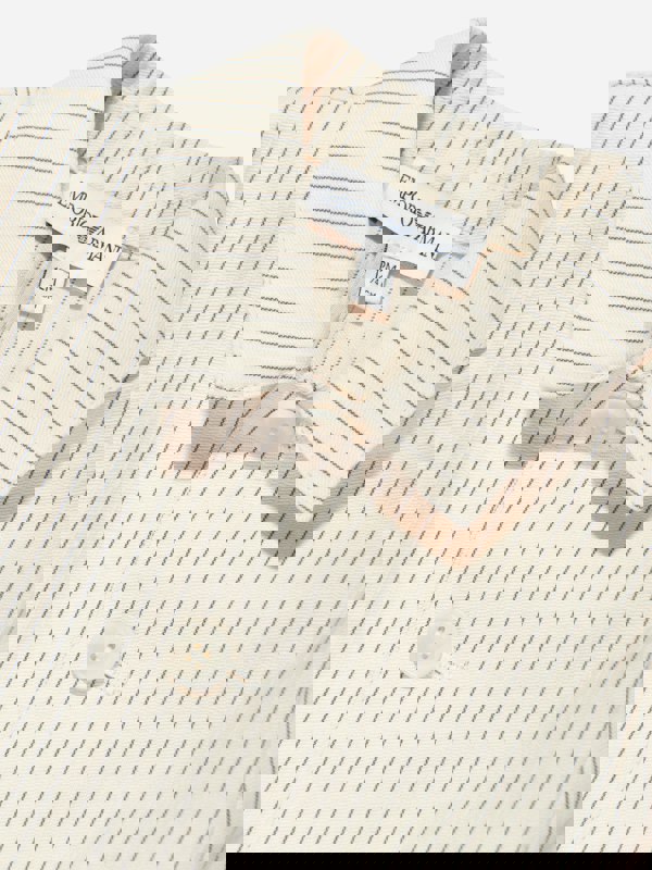 Emporio Armani Baby Boys Striped Linen Jacket in Ivory