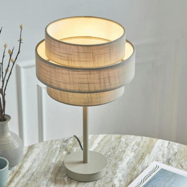 Buxton Grey Table Lamp