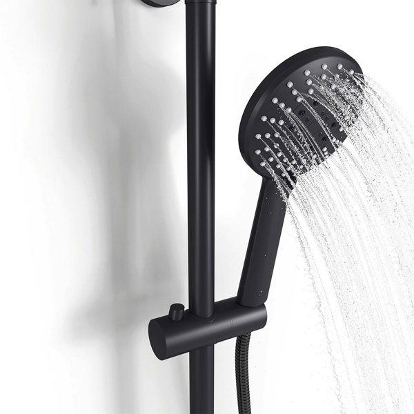 Round Shower Column Triple Function Shower Mixer Set Bathroom Shower Living and Home