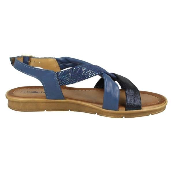 Leather Collection Ladies Leather Collection Flat Slingback Sandals