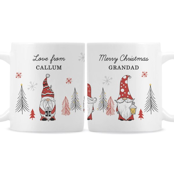Personalised Memento Company Personalised Christmas Gonk Pattern Mug