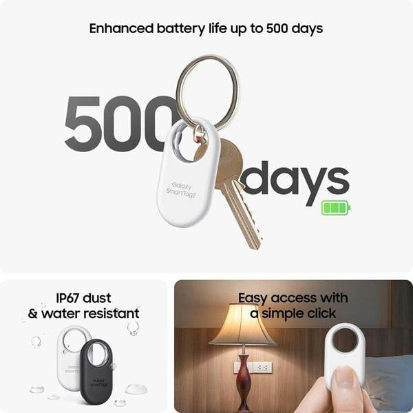 Samsung Galaxy SmartTag2 Bluetooth Tracker 4 Pack Compass View AR / Find Lost Mode