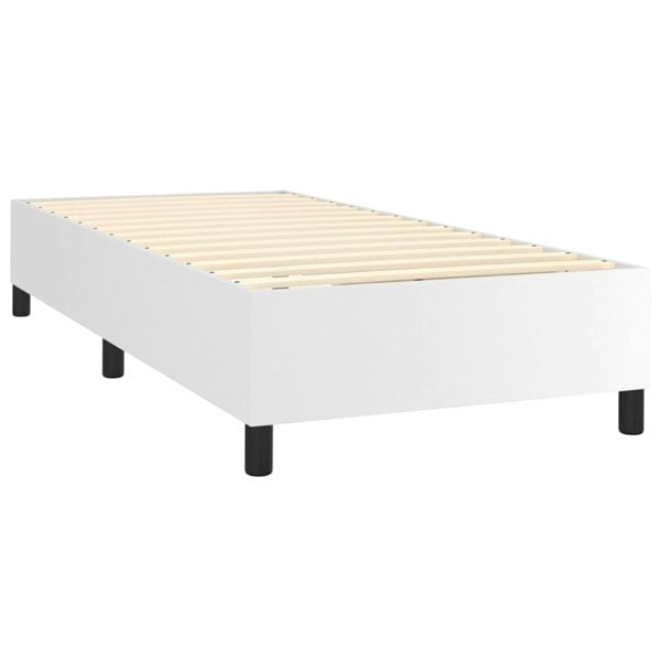 Berkfield Box Spring Bed Frame White 90x190 cm 3FT Single Faux Leather