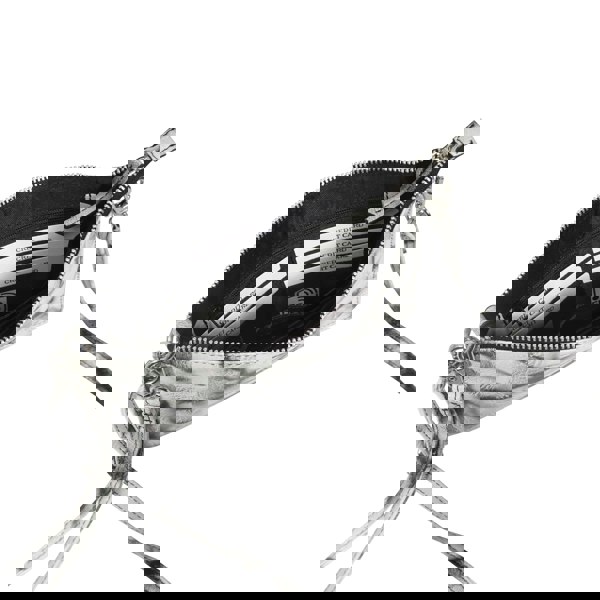 Assots London 'TODD' Black & White Tie Dye Real Leather Crossbody Wristlet Bag