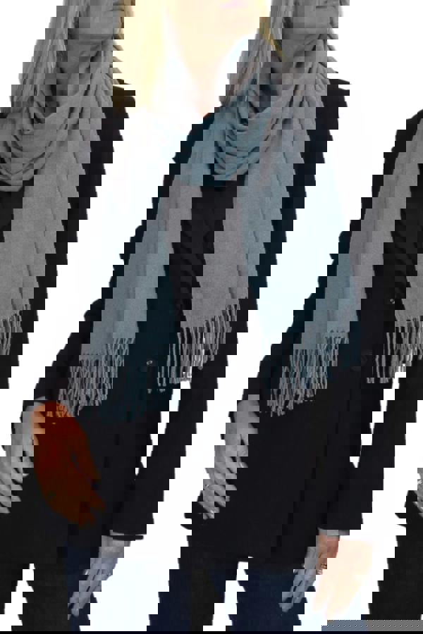 Paulo Due Wool Blend Pashmina Scarf Solid Colour