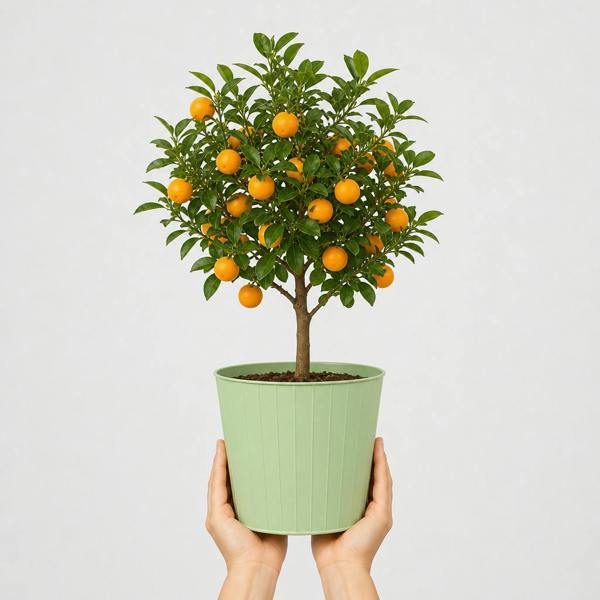 5L Calamondin Tree – Indoor & Outdoor Citrus in Decorative Pot