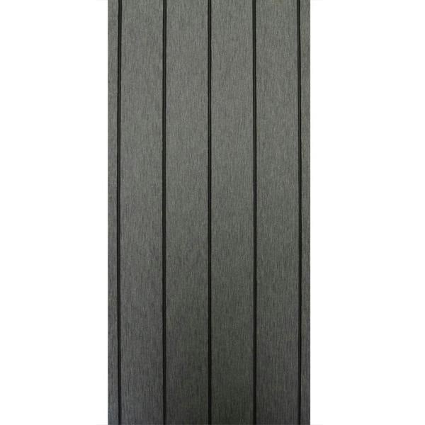Castle Grey Jardí Composite Decking planks with a textured finish, featuring a sleek, modern design suitable for outdoor spaces