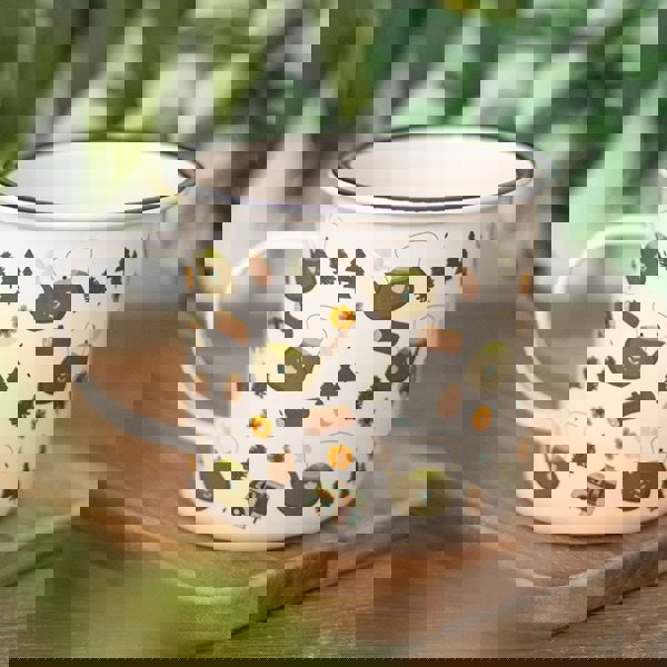 Serano Camping Print Enamel Mug